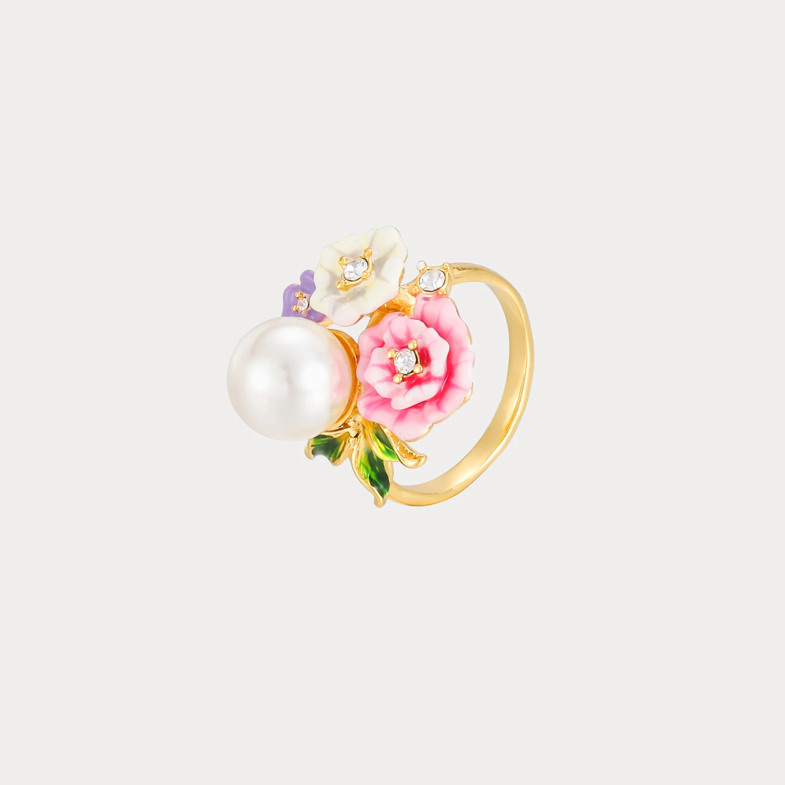 Floral Fantasy Enamel Ring