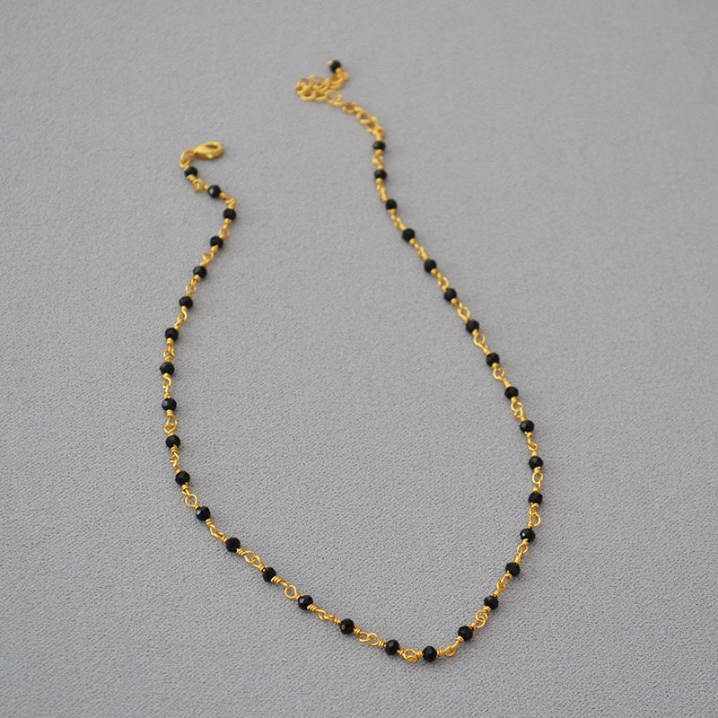 Elegant Beaded Chain Necklace