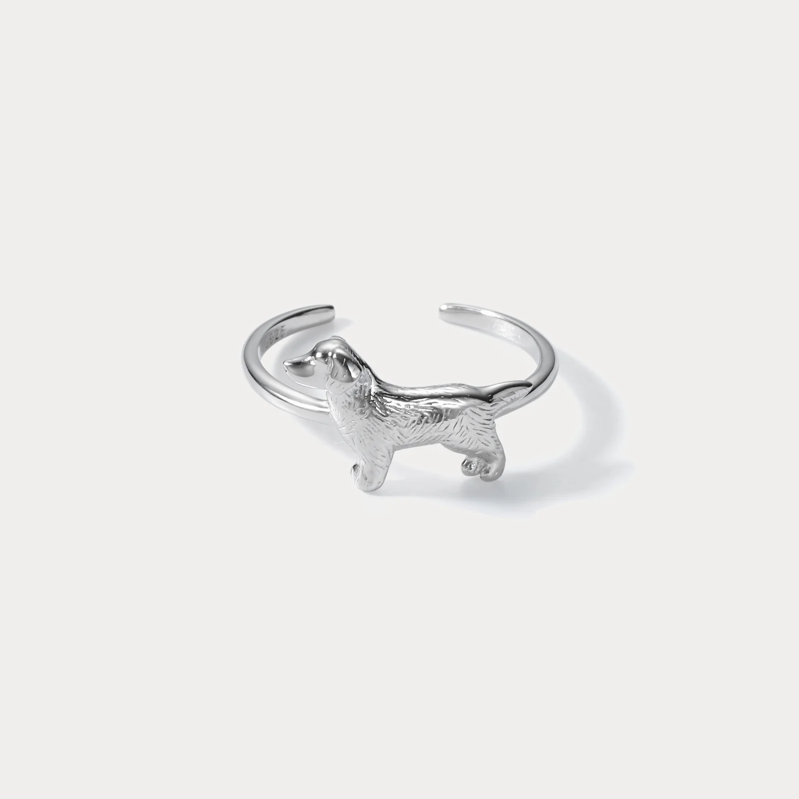 Charming Dog Design Adjustable Ring