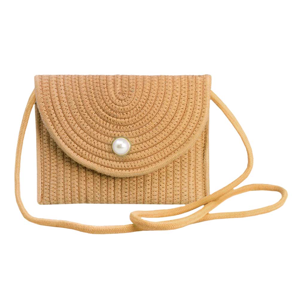 Chic Straw Crossbody Bag